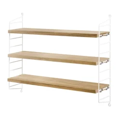 String shelf Pocket oak-white, oak-white