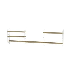 String shelf Pocket oak-white, oak-white