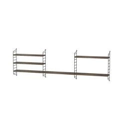 String Shelf Pocket walnut-black, walnut-black
