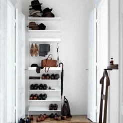 String shoe rack metal, Beige, 78x30 cm