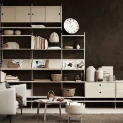 String wall panels, Beige, 75x20 cm, 1-pack