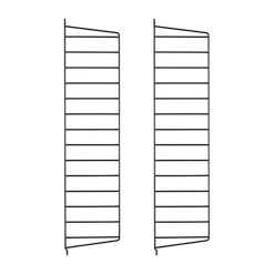 String wall panels, Black, 75x20 cm, 2-pack