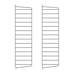 String wall panels, Dark grey, 75x20 cm, 2-pack