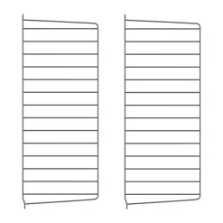 String wall panels, Dark grey, 75x30 cm, 2-pack