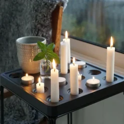 Stumpastaken candle holder black, large