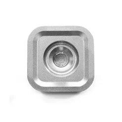 Stumpastaken candle holder Ettan, polished aluminum