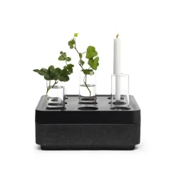 Stumpastaken Small gift set, Black. corkbowl black. 4-pack vases. matches