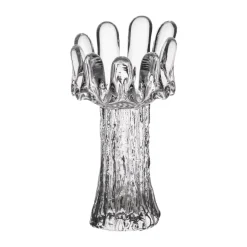 Sunflower candle holder 18 cm, Clear