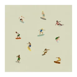 Surfers poster, Beige, 40x40 cm