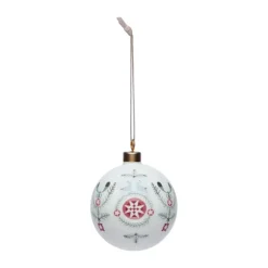 Swedish Grace Winter bauble Ø8 cm, White