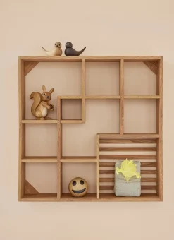 Sweeties swallow decoration 5.4 cm 2 parts, Oak
