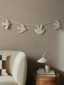 Swif bird garland 220 cm, Undyed