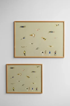Swimmers poster, Beige, 40x50 cm