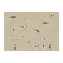 Swimmers poster, Beige, 50x70 cm