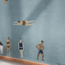 Swimmers poster, Blue, 50x70 cm