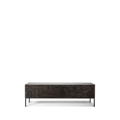 Tabwa media cabinet, Black teak 51x160 cm