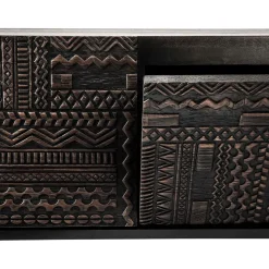 Tabwa media cabinet, Black teak 51x160 cm