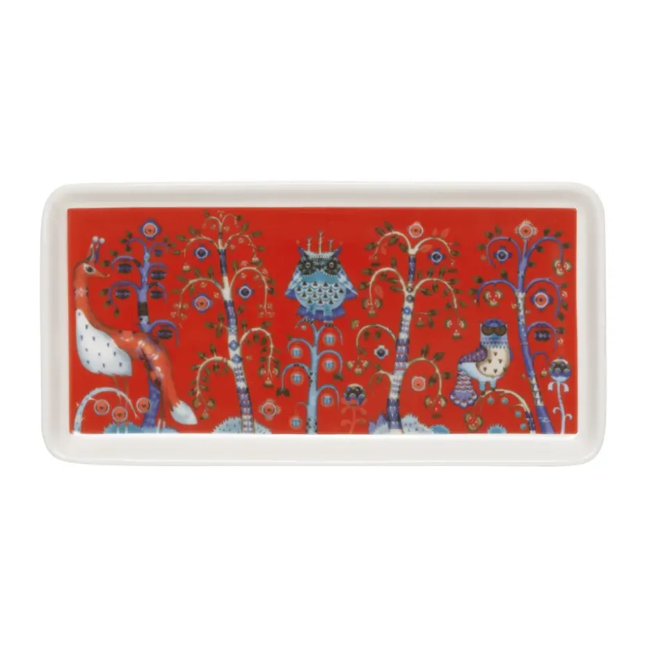 Taika plate 12x24 cm, Red