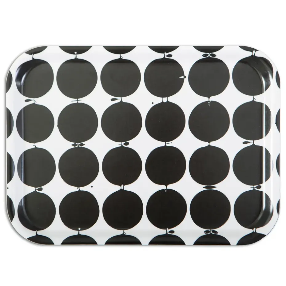 Tallyho tray 27x20 cm, Black-white