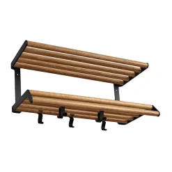 Tamburin hat shelf 60 cm, oak-black