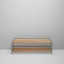 Tamburin shoe shelf 100 cm, oak-black