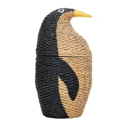 Tazia storage basket with lid Ø37x69 cm, Black