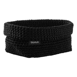 Tela textile basket L 12x20 cm, Black