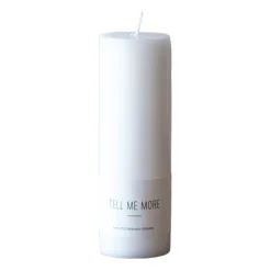 Tell Me More stearin block candle tL 15 cm, White