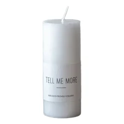 Tell Me More stearin block candle S 10 cm, White