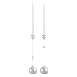 Tender candle holder high, Nickel