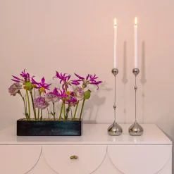 Tender candle holder high, Nickel
