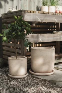 Terra pot, Sand, Ø33x36 cm