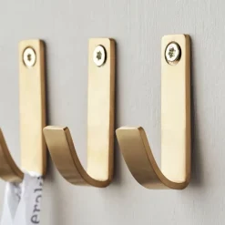 Thapsus hook 3-pack, Brushed brass finish
