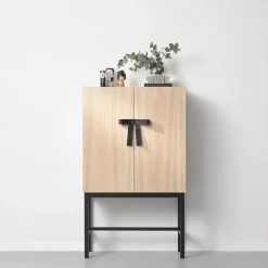 The Bow cupboard, White-oiled oak-black