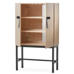 The Bow cupboard, White-oiled oak-black
