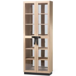 The Bow display cabinet, White oiled oak