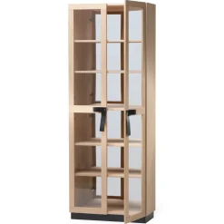 The Bow display cabinet, White oiled oak