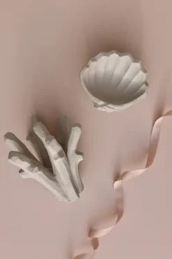 The Clam Shell sculpture 13 cm, Limestone