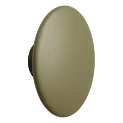 The Dots clothes hook brown green, Ø17 cm