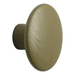 The Dots clothes hook brown green, Ø9 cm