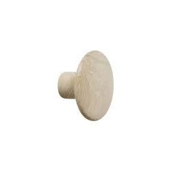 The Dots clothes hook oak, Ø9 cm