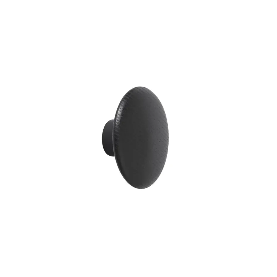 The Dots coat hook black, Ø6,5 cm