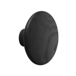 The Dots coat hook black, Ø13 cm
