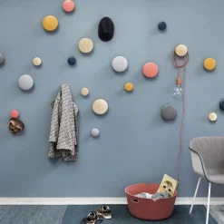 The Dots coat hook midnight blue, Medium