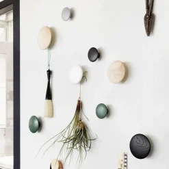 The Dots coat hooks, 5-pack, Black stained ash