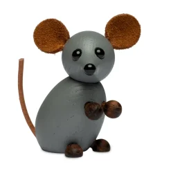 The farm mouse decoration 7 cm, Grey