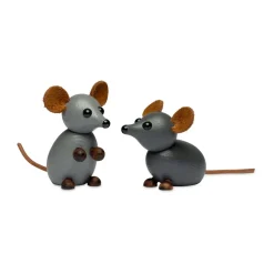 The farm mouse decoration 7 cm, Grey
