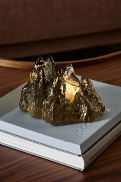 The Rock tealight holder 91 mm, Taupe