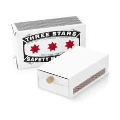 Three Stars matchbox holder large, White