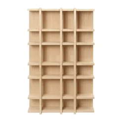 Tilem bookcase, Oak veneer, 4x6